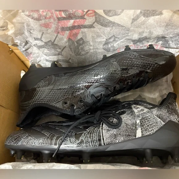 Adidas Money Adizero Cleats in Triple Black, NIB, Rare - Picture 3 of 8